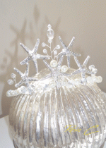 Дизайнерска корона за коса с кристали- Queen of the sea